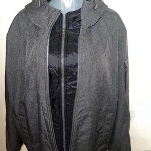 Tommy Hilfiger Gray Hooded Jacket